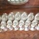 10 Bohemian flutes cut crystal