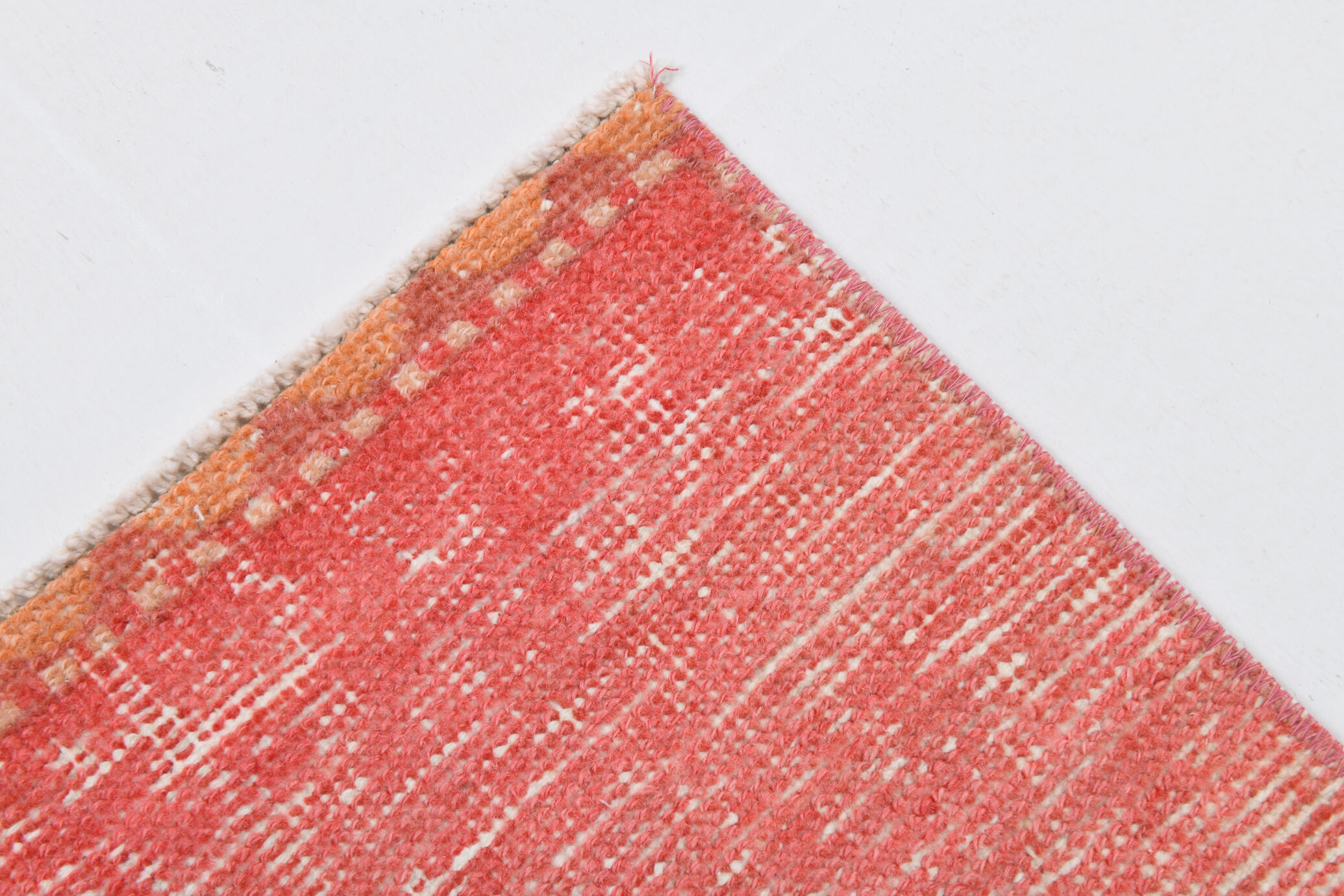 Red vintage runner rug, 91x341cm