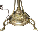 Victorian brass height adjustable standard lamp