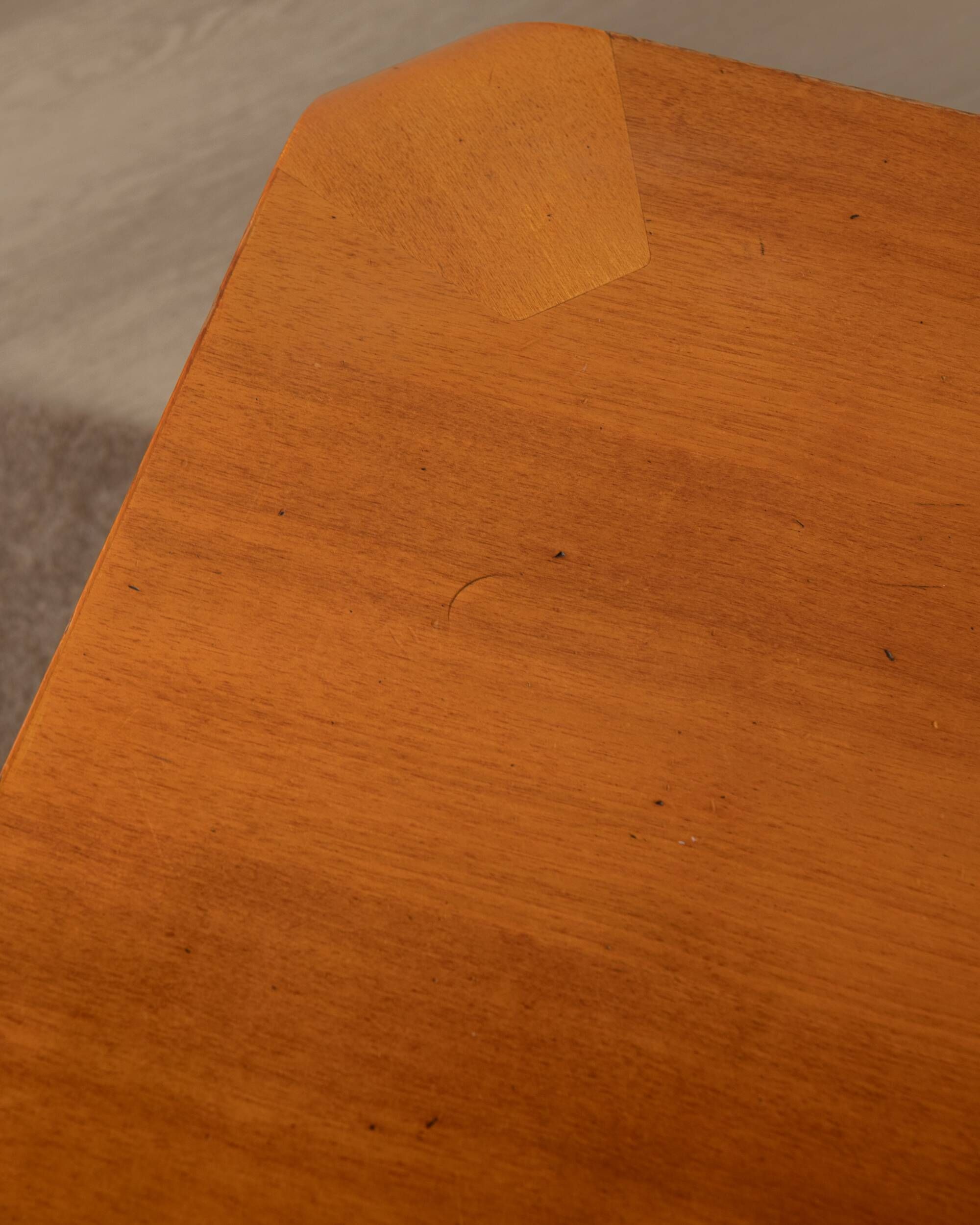 Curved Plywood Coffee Table T-2001 by Saburo Inui for Tendo Mokko, 1960s