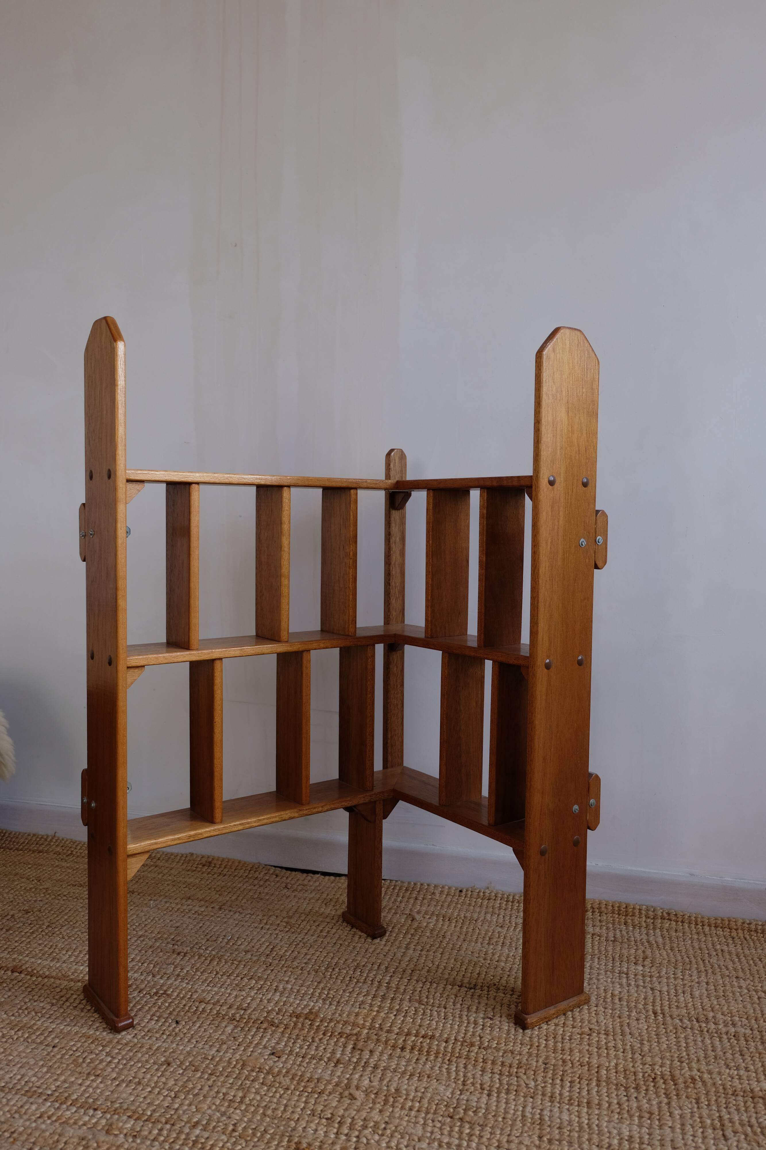 Wooden corner shelves