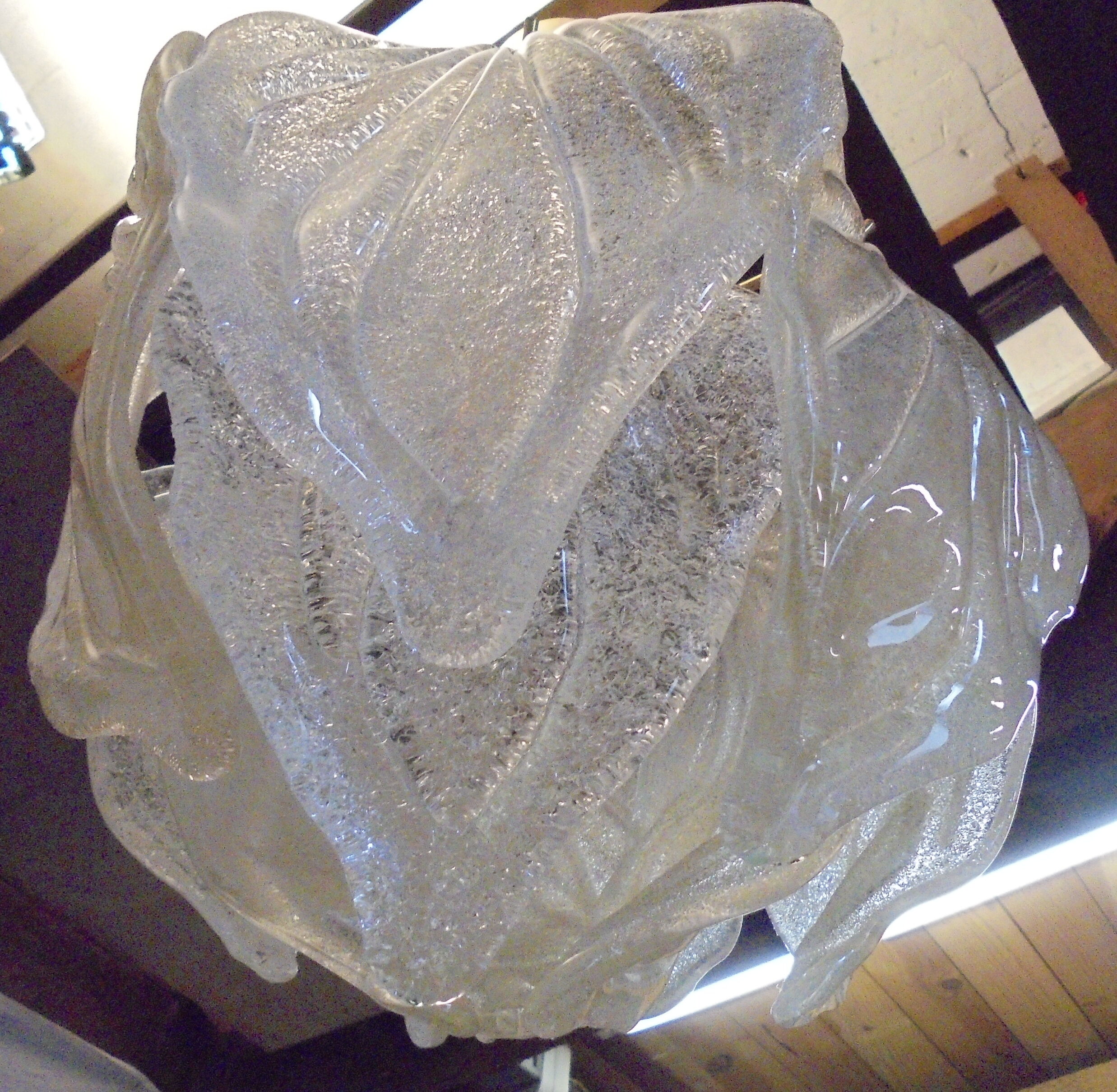 Murano glass chandelier published by Novaresi,80s