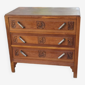 Old small art deco chest of drawers