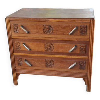 Old small art deco chest of drawers