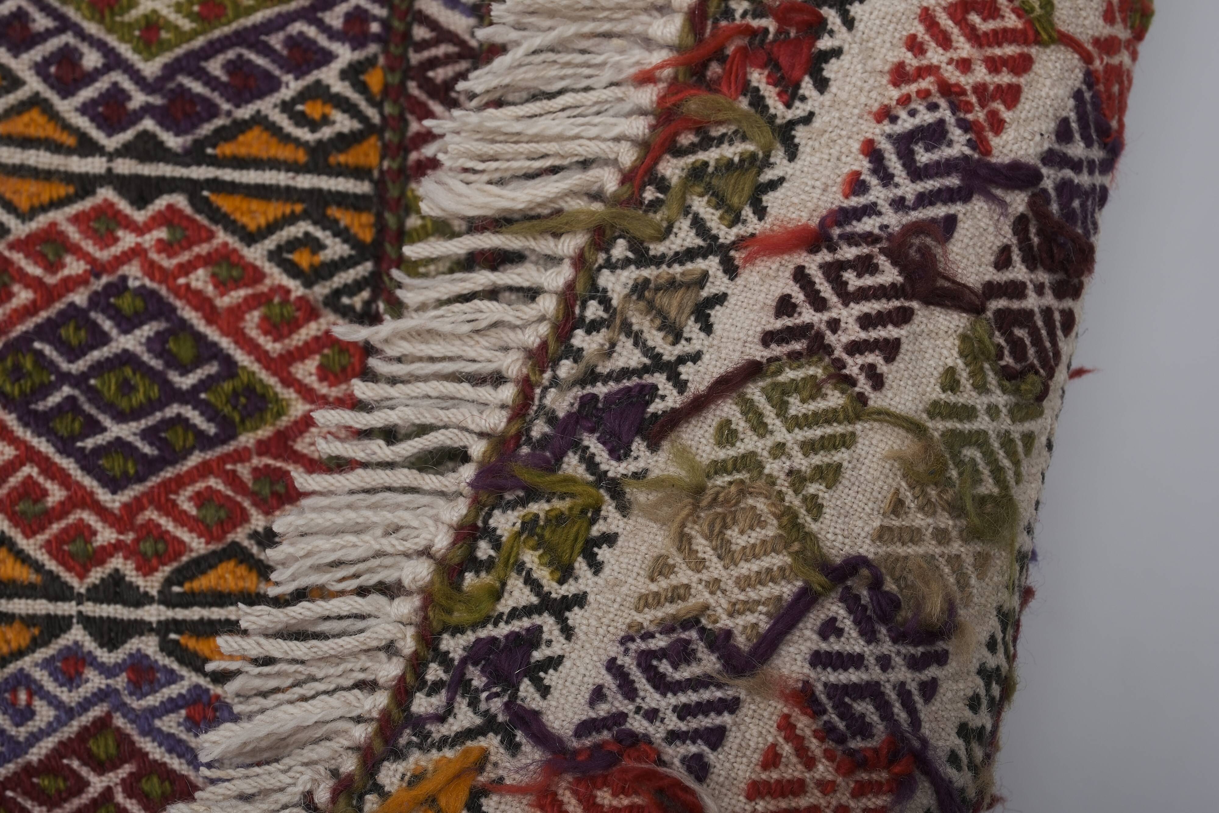 Vintage Turkish Oushak Rug Handwoven 141x356 cm