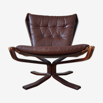 Mid-century low-back danish falcon chair, sigurd ressell 1970s