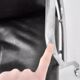 Black leather chairs with soft padding by Charles & Ray Eames for ICF, 1970s, set of 2