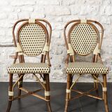 Parisian bistro table and chairs.