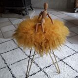 Vintage wool stool