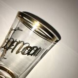 Antique gilded glass with the inscription Maman