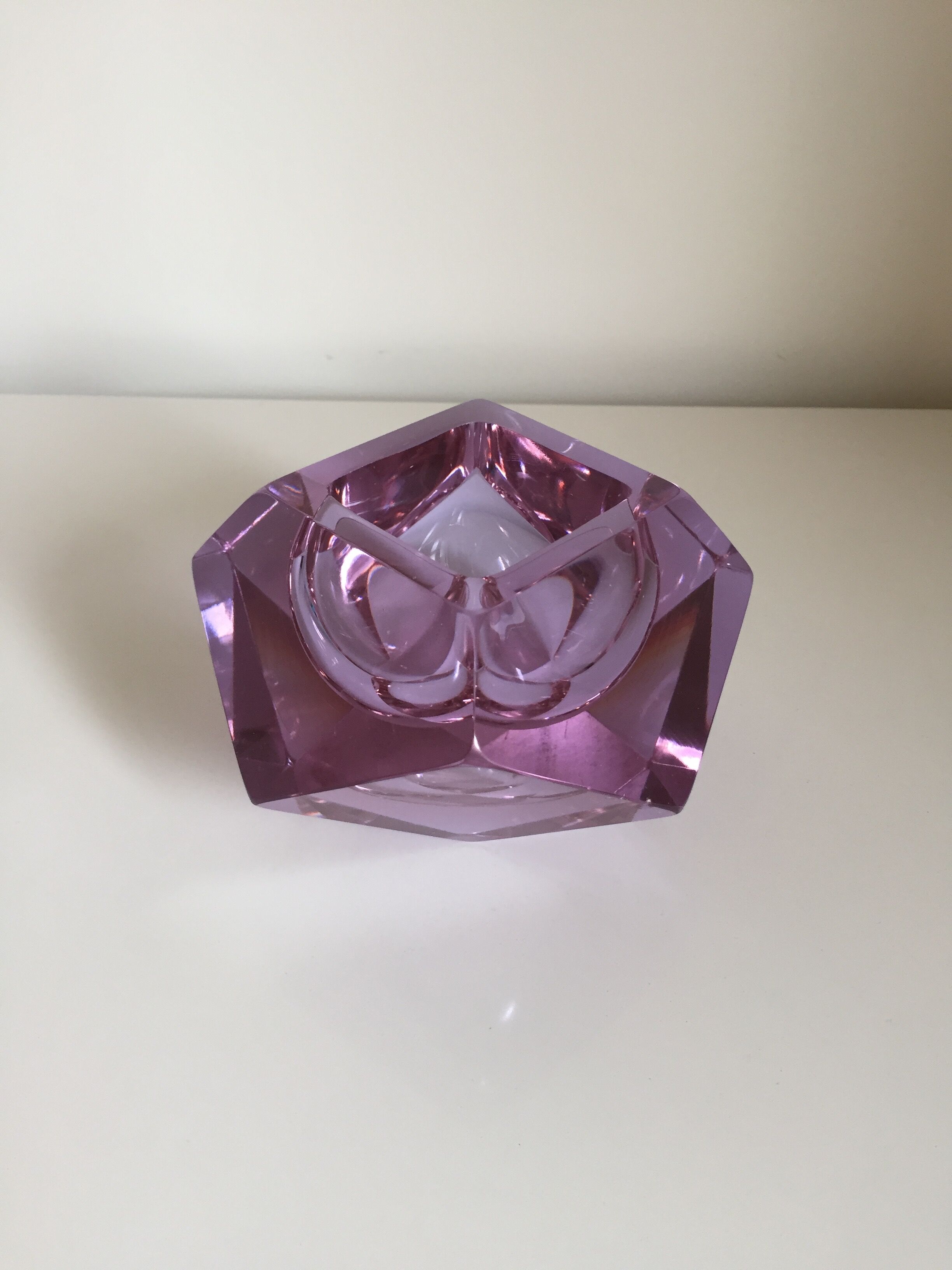 Sommerso cup by Flavio Poli glass from Murano, Italy, 1960