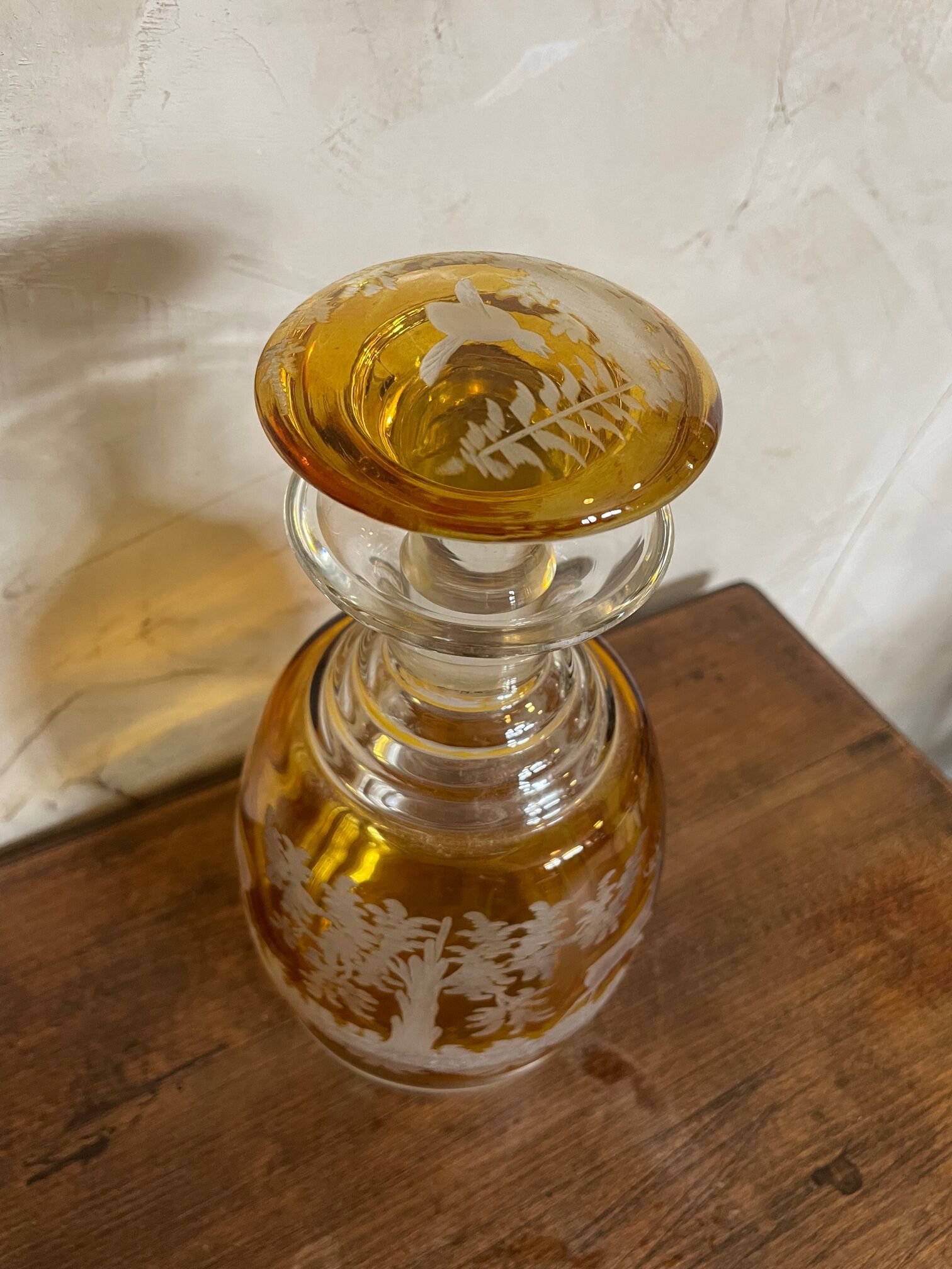 Bohemian crystal liquor service