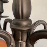 Seletti chandelier in rococo style in black metal