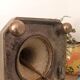 Vintage table lamp in brass and adjustable metal