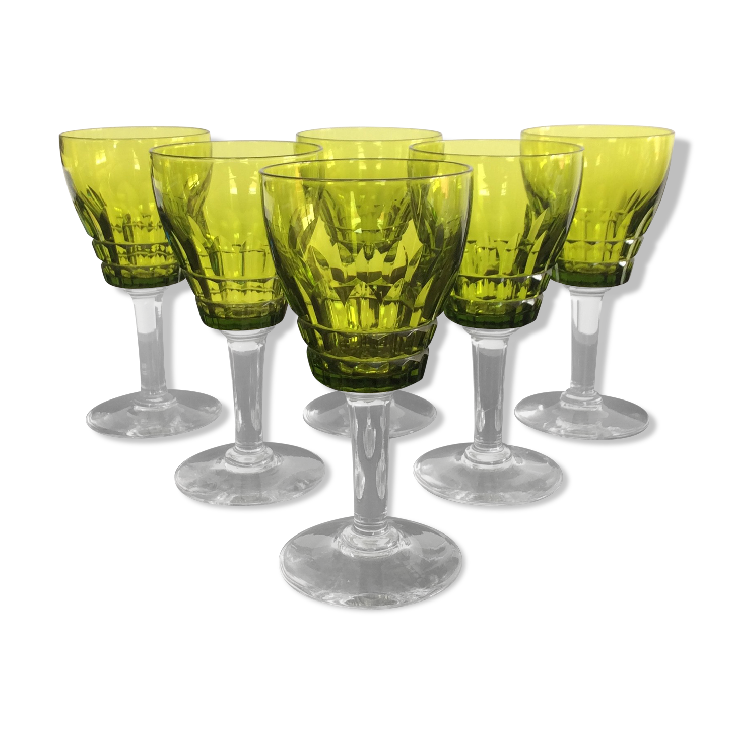 Série de 6 verres à pieds vintage