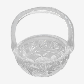 Cut crystal basket