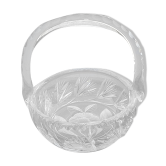 Cut crystal basket