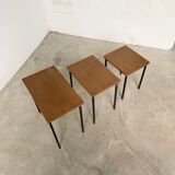 Modernist teak nesting tables from the 50s