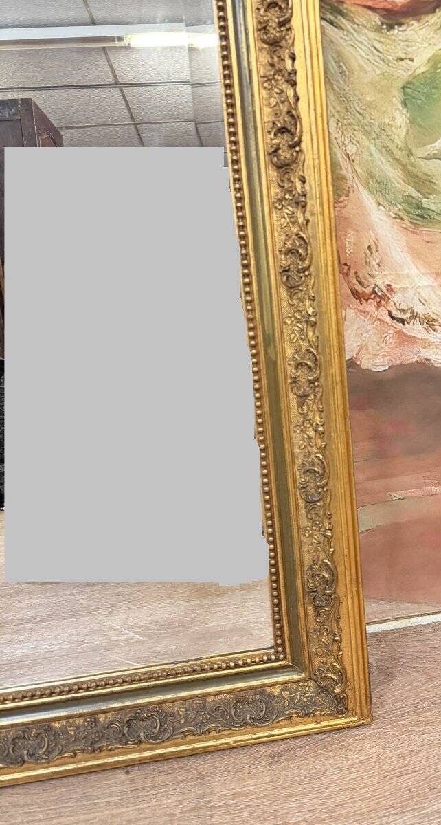 large Napoleon III period mirror in gilded wood circa 1880