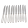 Christofle Rubans, 10 silver-plated table knives, in excellent condition.