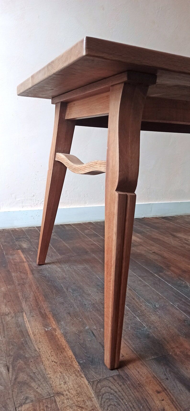 Antique oak table and compass legs