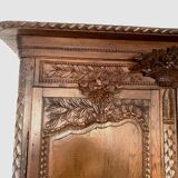 18th century carved oak bridal wardrobe