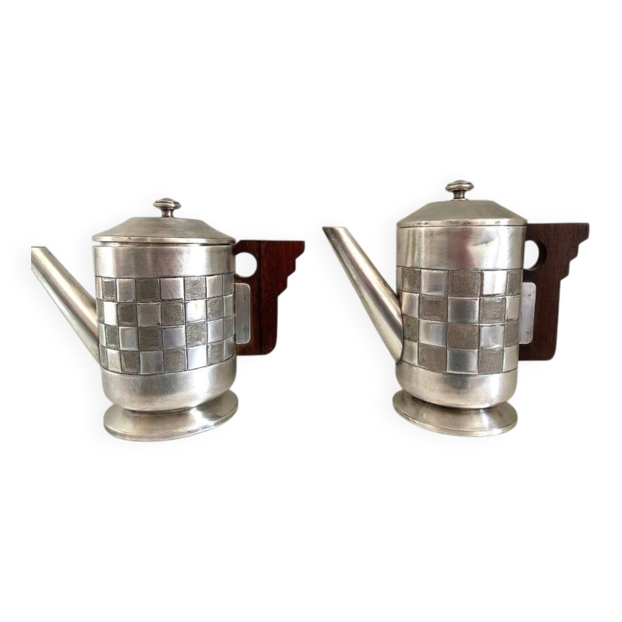 Tea & Coffee Service Pieces Silver-Plated Metal Art Deco A.S Stamp