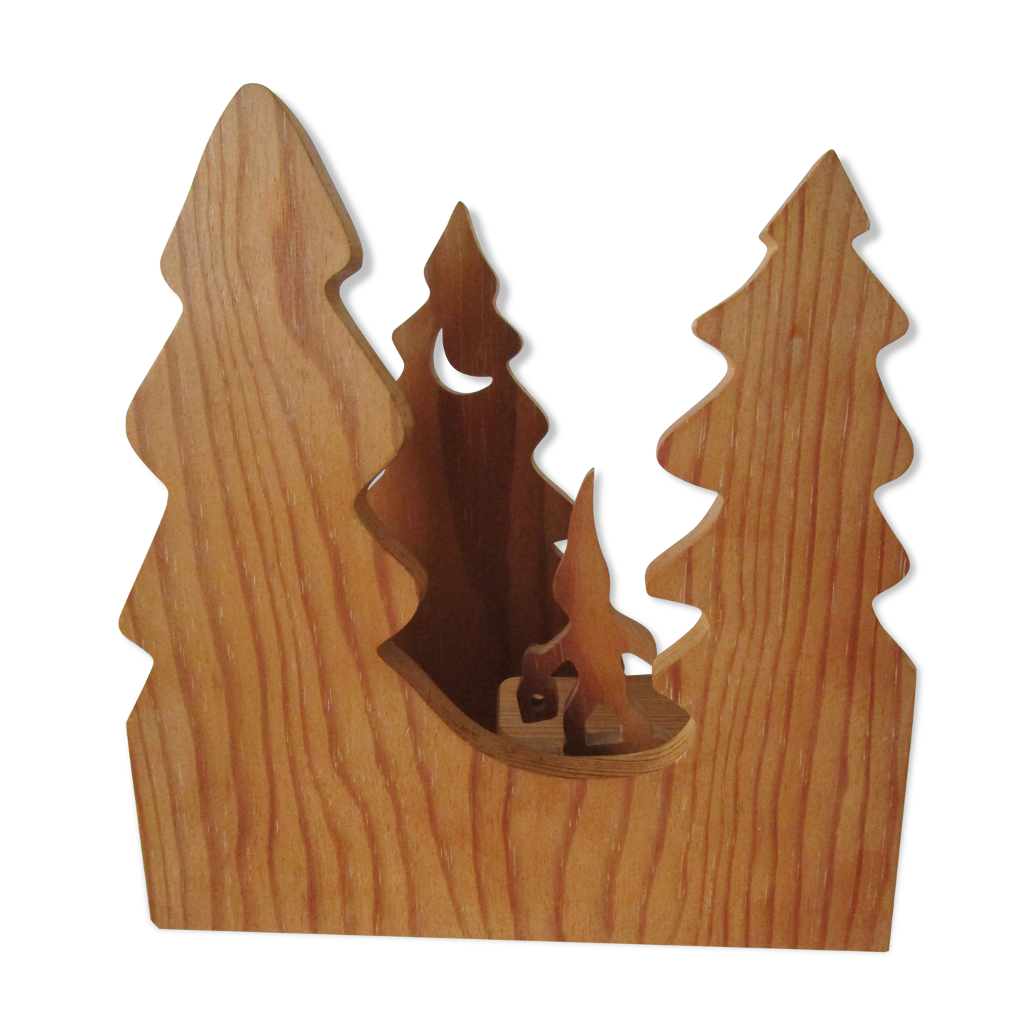 Lampe en sapin massif scandinave vintage
