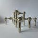Set of Four Sculptural, Stackable Candle Holders Stoffi & Nagel for BMF Nagel