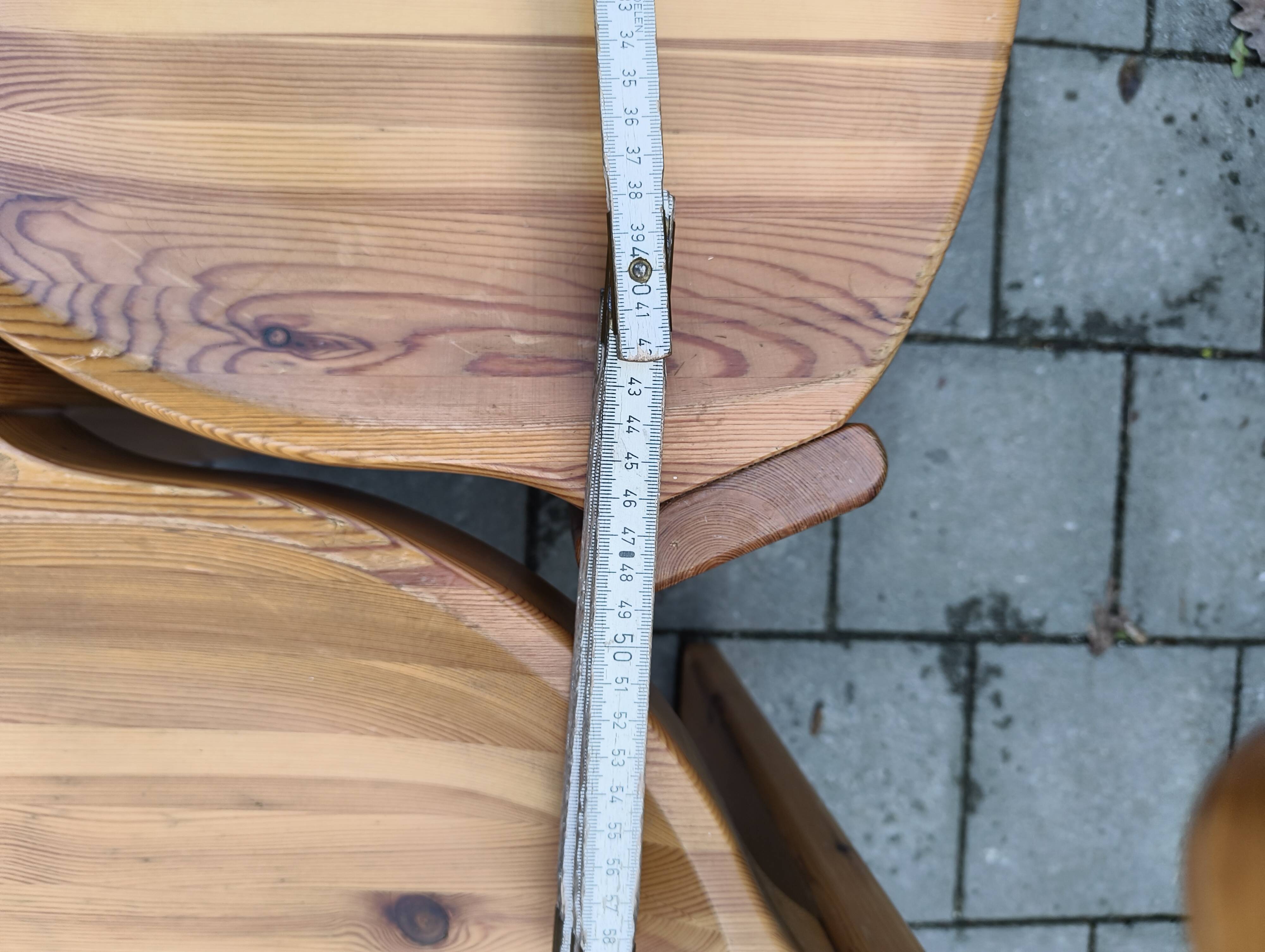 set of three rare chairs by Rainer Daumiller in pine , denmark 70s