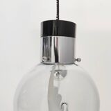 Murano Glass and Varnished Metal Pendant by Toni Zuccheri for Venini, Italy