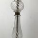 Pied de lampe en verre et fer forgé