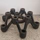 Modernist Japanese cast iron candlestick