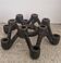 Modernist Japanese cast iron candlestick