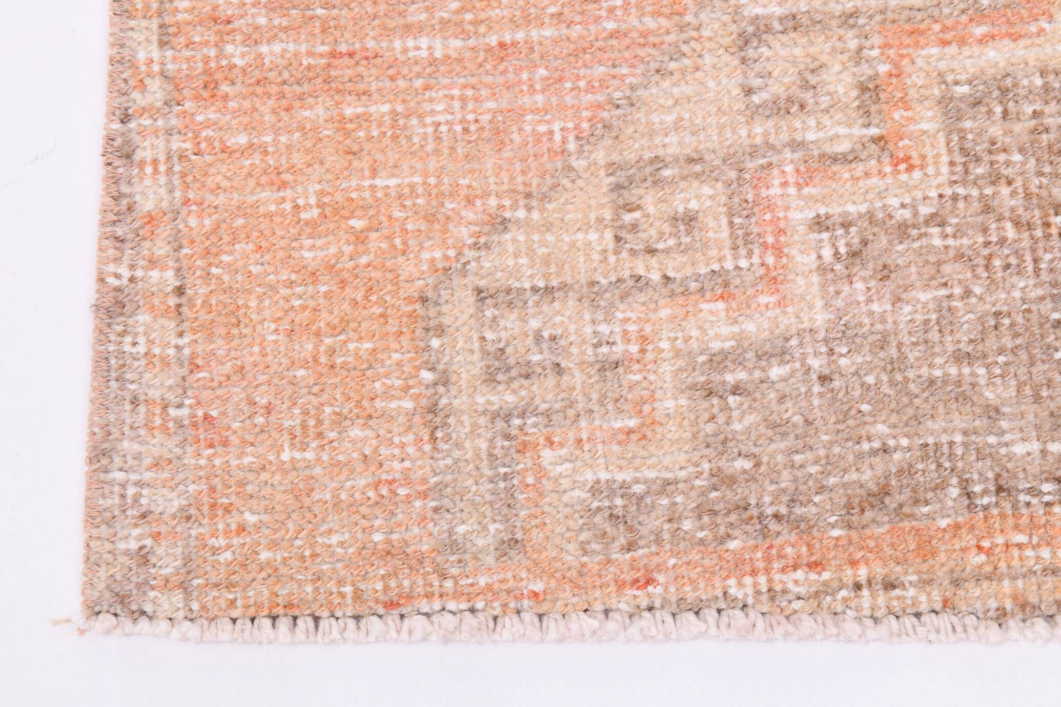 3x12 Pale Red & Brown Vintage Runner Rug, 82x336Cm