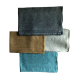 Suite of four tinted antique napkins