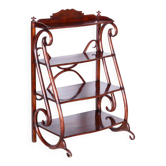 Étagère Biedermeier en hêtre et noyer attribuée à Thonet, Autriche, Vienne, années 1910.