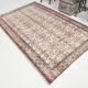 Tapis Vintage en laine classique à bordure marron rose, 5x9 nuances, 168x268Cm