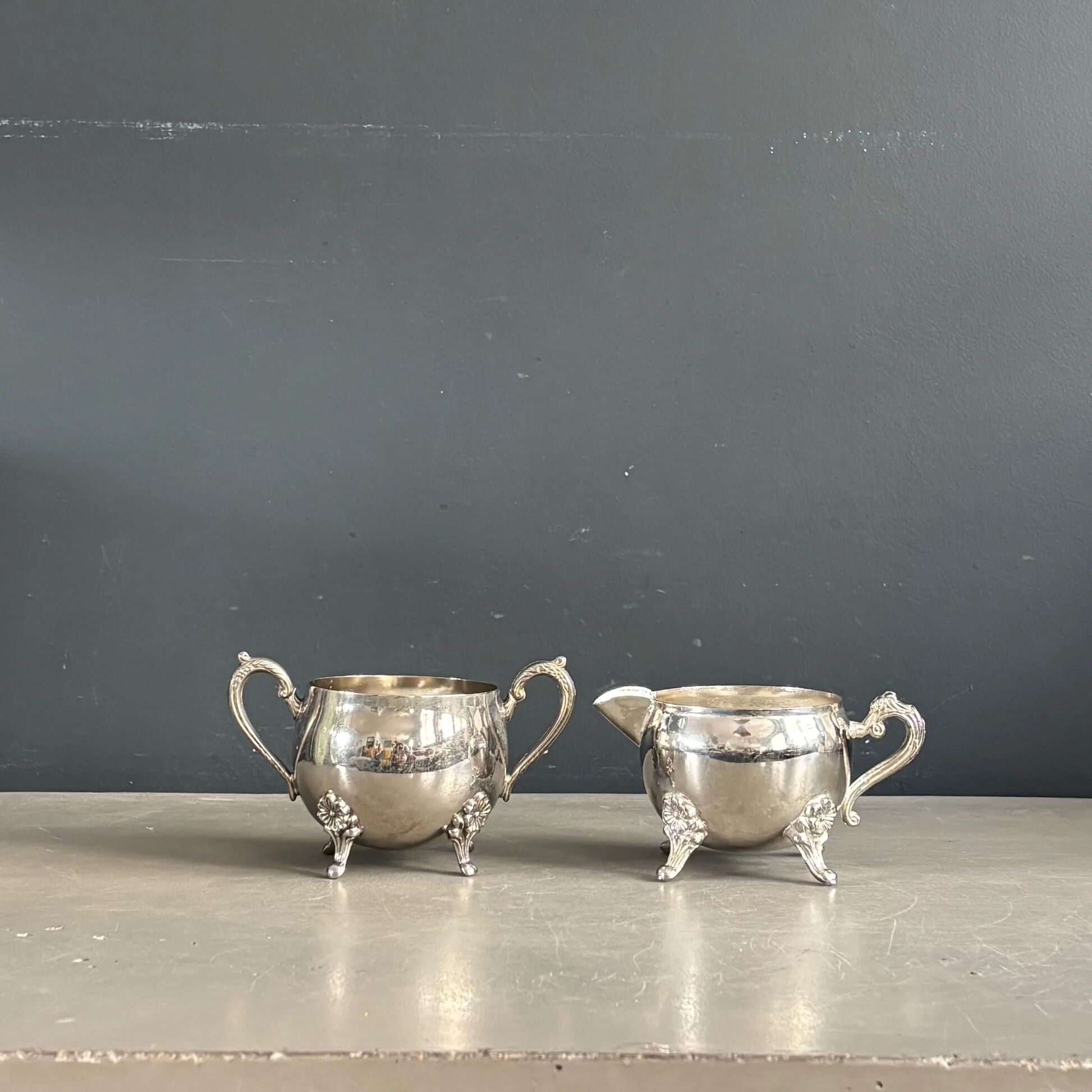 Sugar bowl - silver-plated milk jug