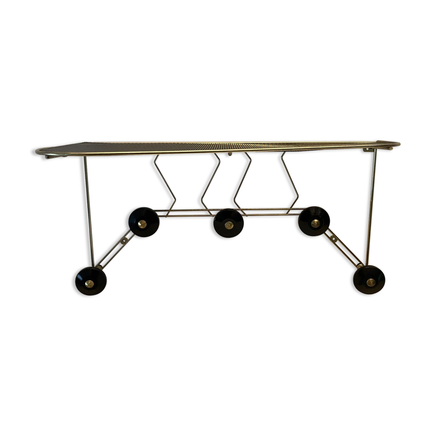 Vintage coat rack, 50s, 60's, perforated tole