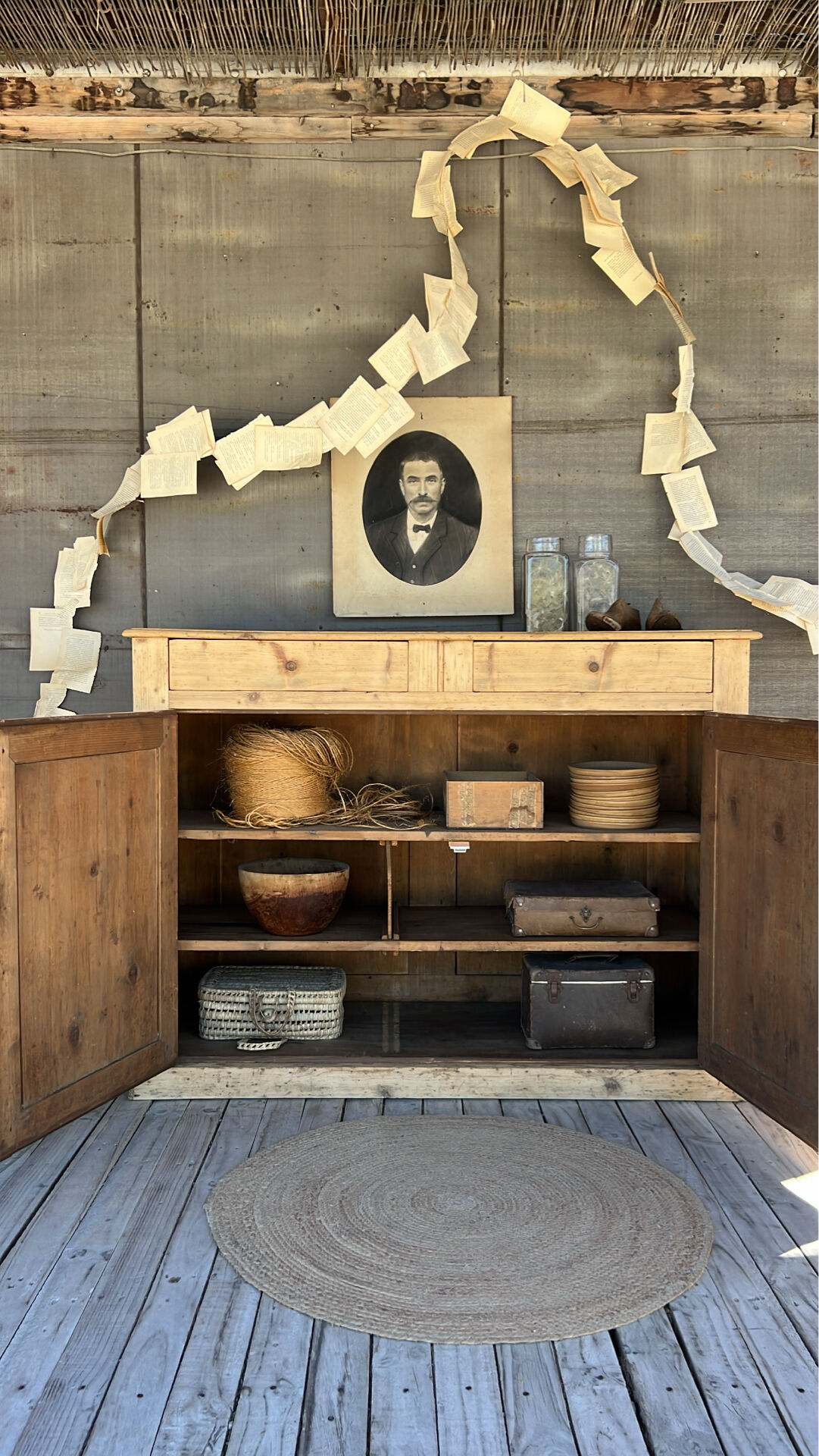 Ancien buffet de campagne bois brut