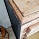 Old wooden chest of drawers raw and black wood