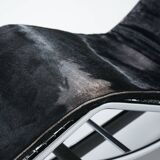 Black Fur LC4 Chaise Longue by Le Corbusier & Pierre Jeanneret for Cassina