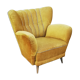 Vintage armchair yellow fabric