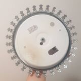 Round glass and silver ceiling light