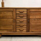 Buffet Sideboard René Gabriel patina 40 50 Vintage Compass Foot