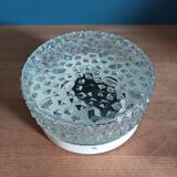 Ceiling lamp in molded glass