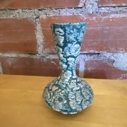 Ancient Vase CYCLOPE Charles CART Ceramic Fat Lava Green + Blue Vintage