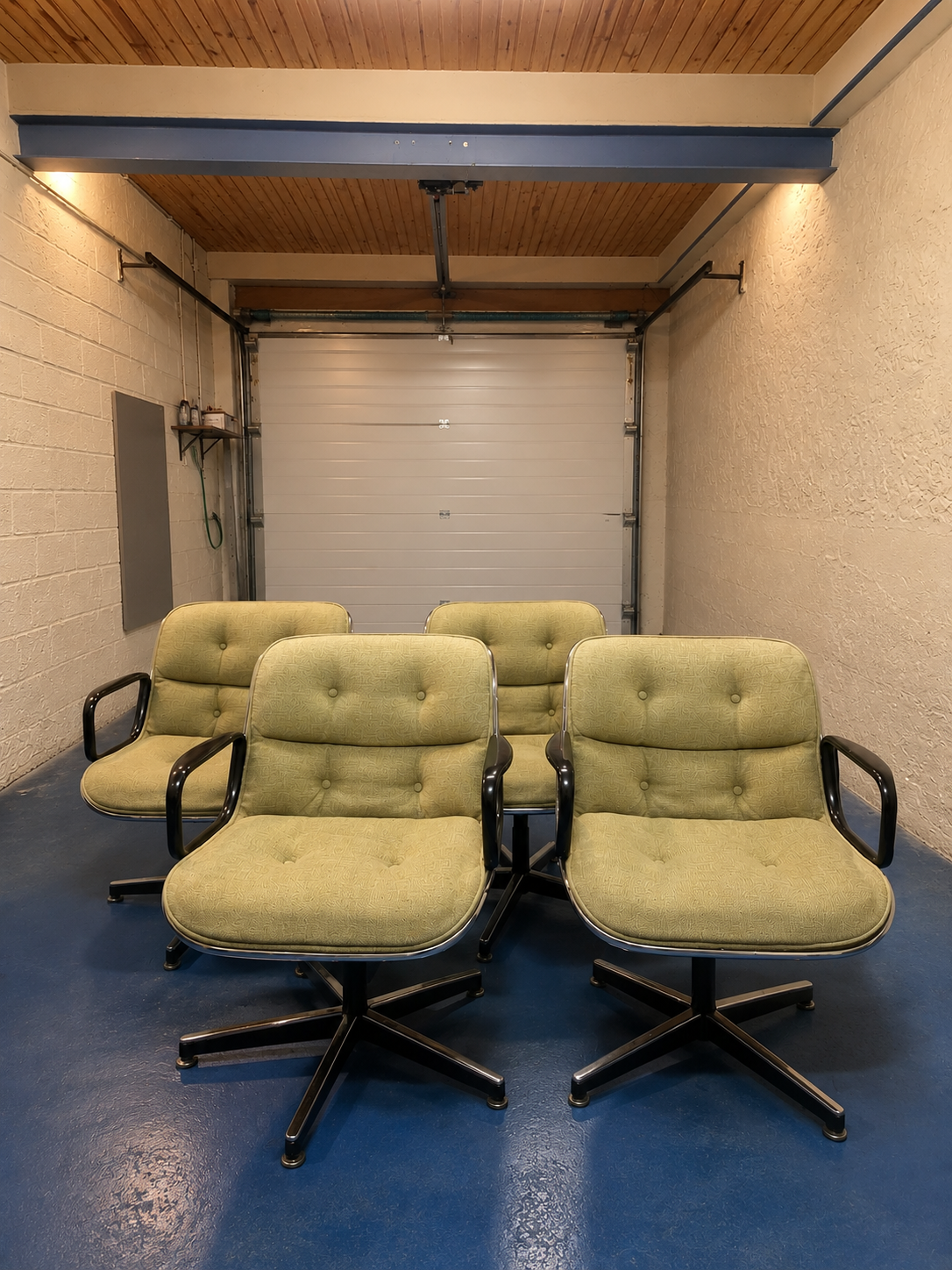 Lot de 4 fauteuils style Charles Pollock pour Knoll