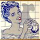 Original pop-art poster, reissue by Roy Lichtenstein "woman in bath 1963"